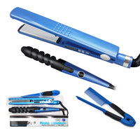 COMBO 3 EN 1 NANO TITANIUM PLANCHA CABELLO RIZADOS PEINE 450 F
