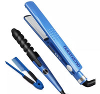 COMBO 3 EN 1 NANO TITANIUM PLANCHA CABELLO RIZADOS PEINE 450 F