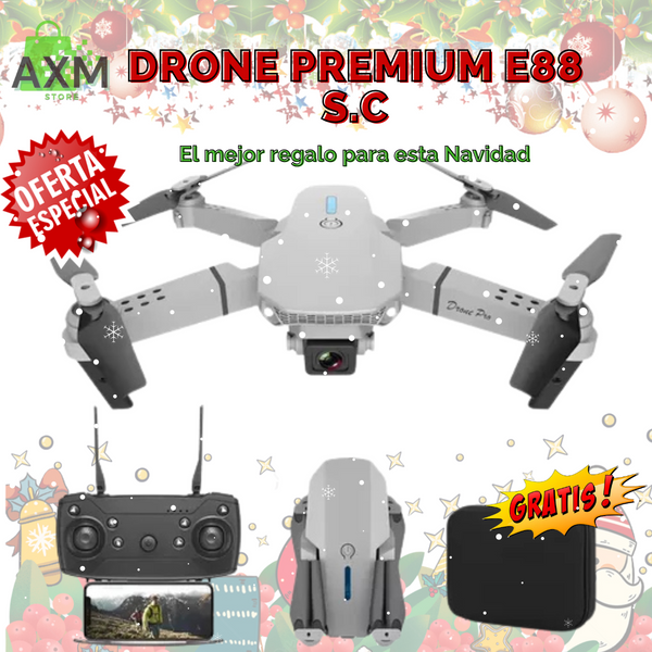 DRON E88 PRO CON CÁMARA DUAL 4K FULL HD WIFI Y GPS