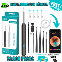 LIMPIADOR DE OÍDOS CON CÁMARA HD OBSEQUIO KIT 8 PIEZAS