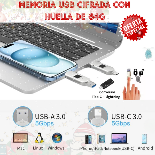 MEMORIA CON HUELLA PARA TODO DISPOSITIVO